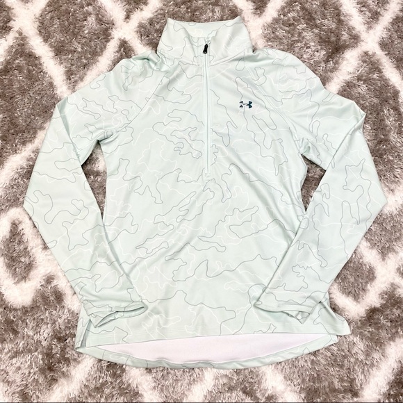 Under Armour Half Zip-Up Jacket, Mint Camo, Small - Picture 2 of 6